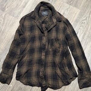 Women’s XS Rails Plaid Long-Sleeve Button Shirt